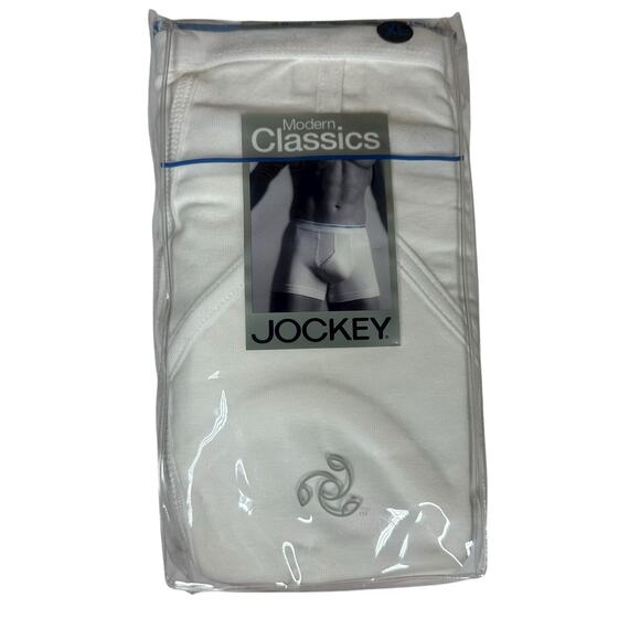 JOCKEY 2007 Modern Classics Boxer Briefs Size XL White 9824 Plush Back Waist 3Pr - Picture 1 of 7